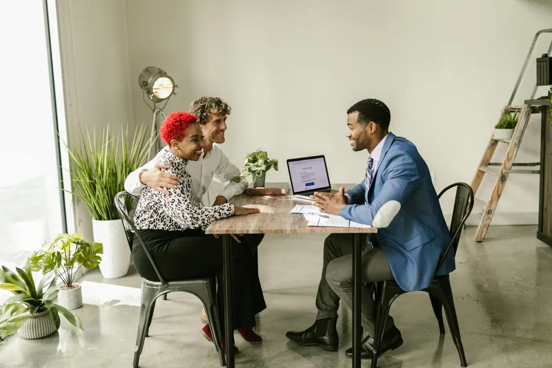 Our team meeting a client to plan a project
